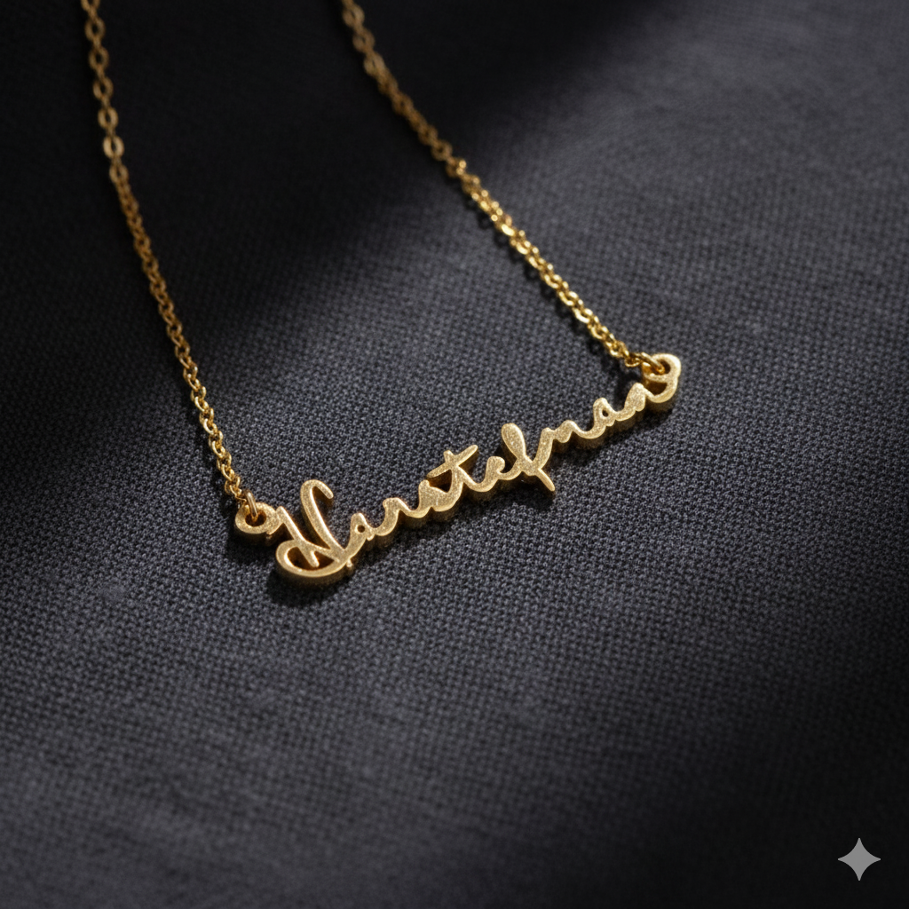 Classic Vogue Name Pendant Necklace