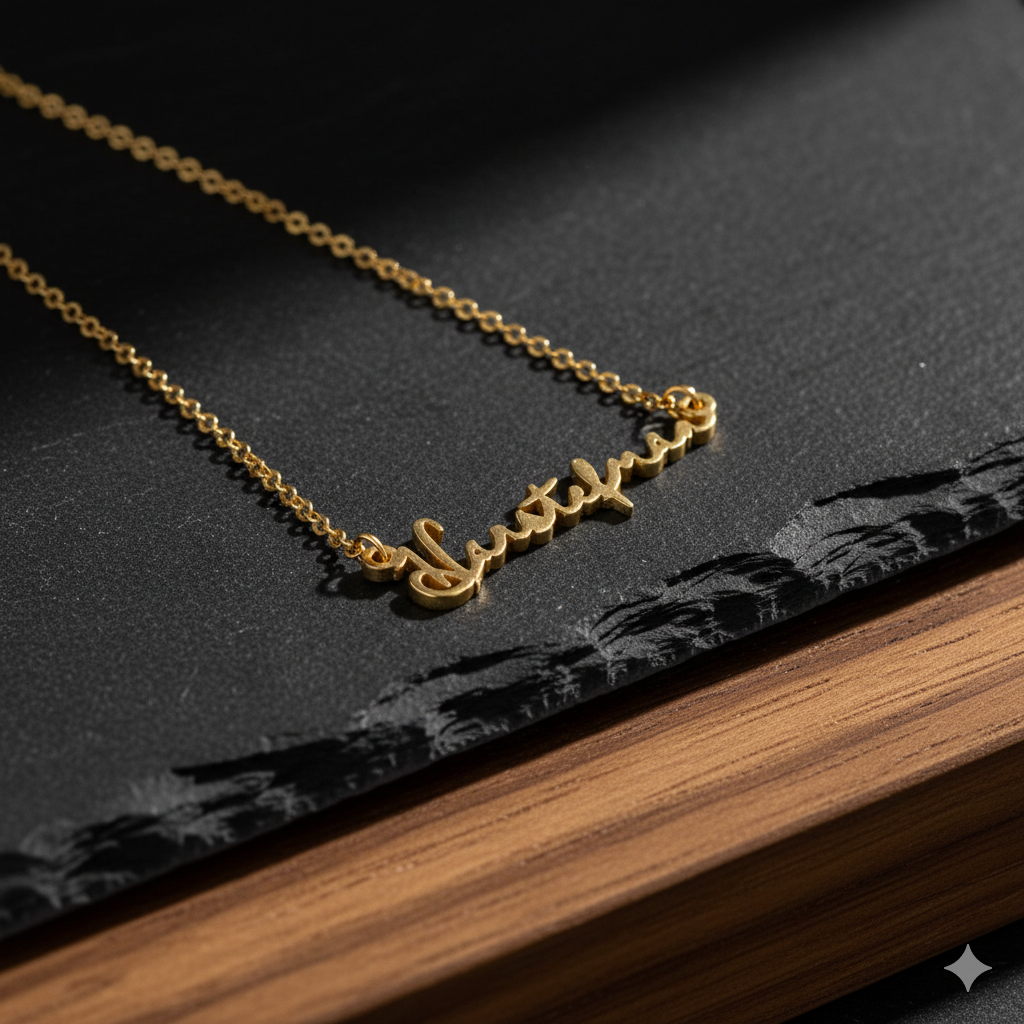 Classic Vogue Name Pendant Necklace