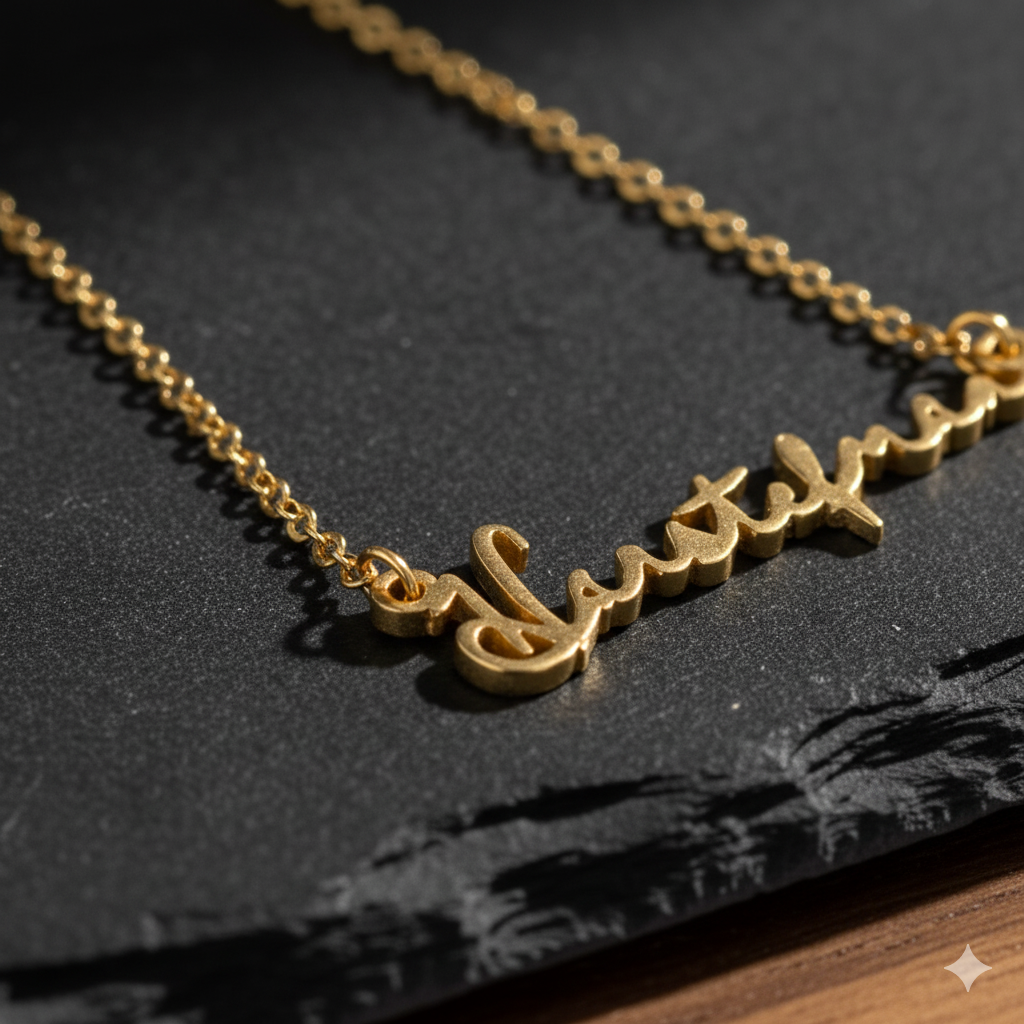 Classic Vogue Name Pendant Necklace