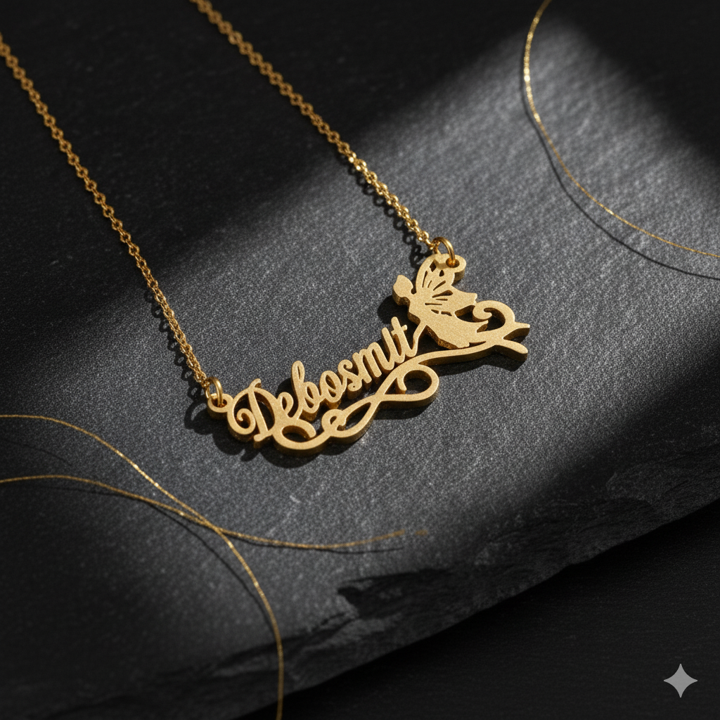 Stunning Necklace With Angel Charm