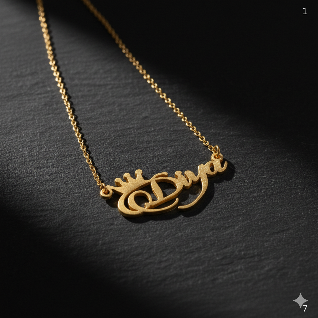 Charming Name Necklace With Crown