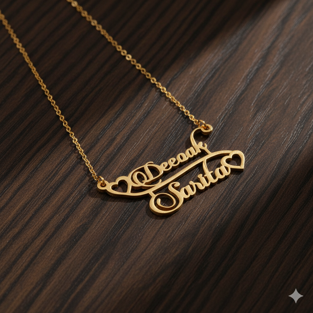 Lovely Double Connected Heart Necklace