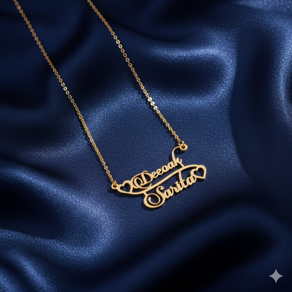 Lovely Double Connected Heart Necklace