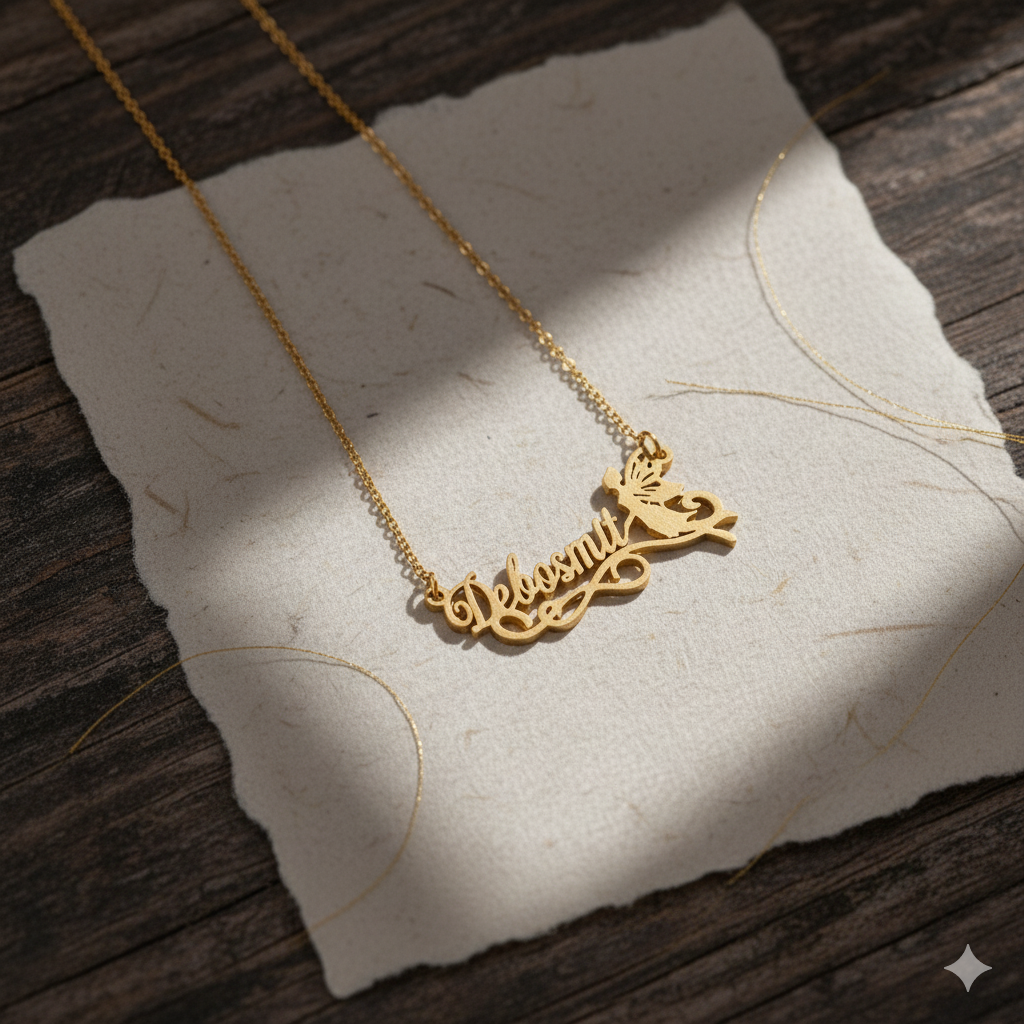 Stunning Necklace With Angel Charm