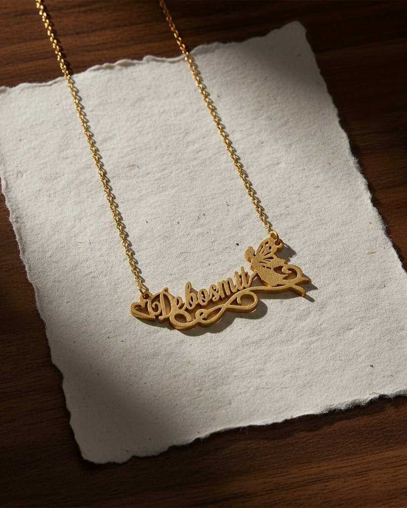 Stunning Necklace With Angel Charm