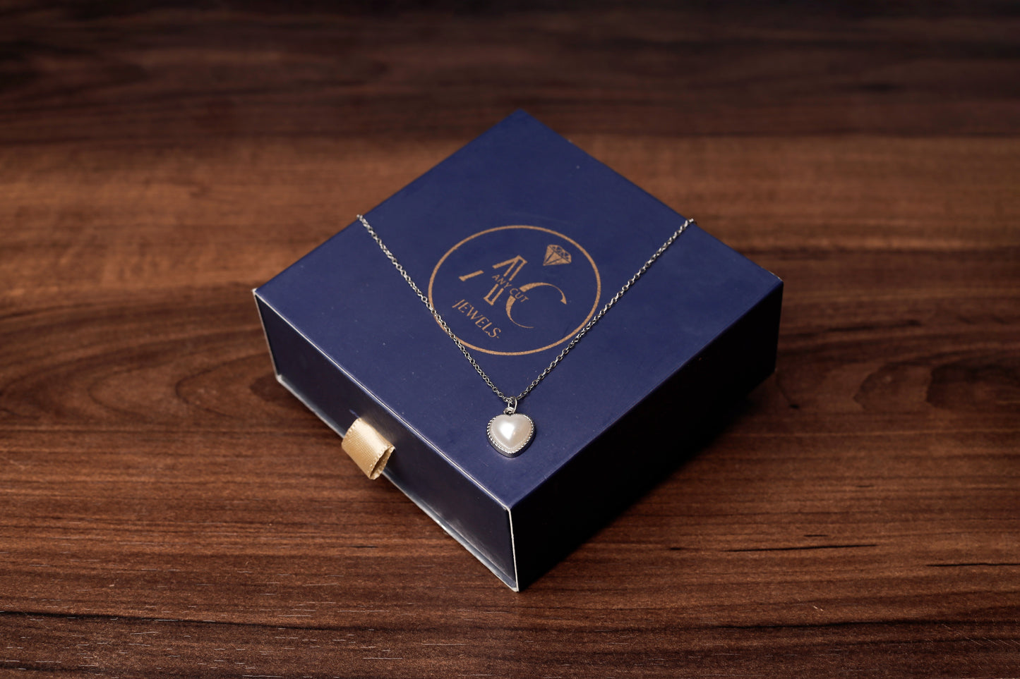 Eternal Heart Pearl Pendant Necklace