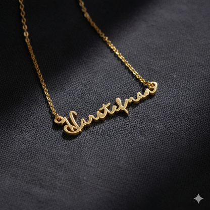 Classic Vogue Name Pendant Necklace