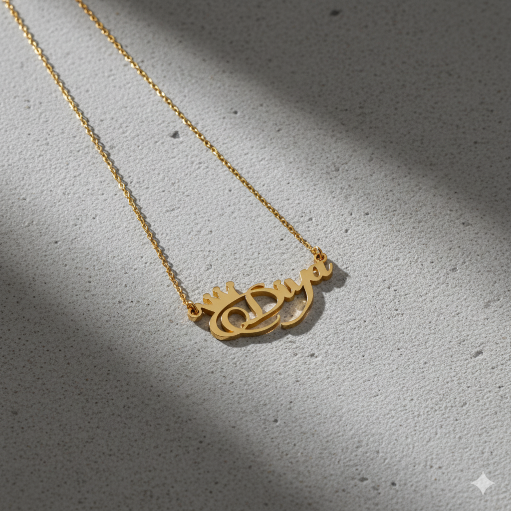 Charming Name Necklace With Crown