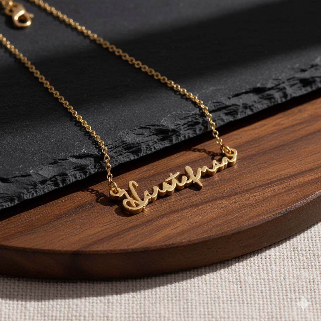 Classic Vogue Name Pendant Necklace