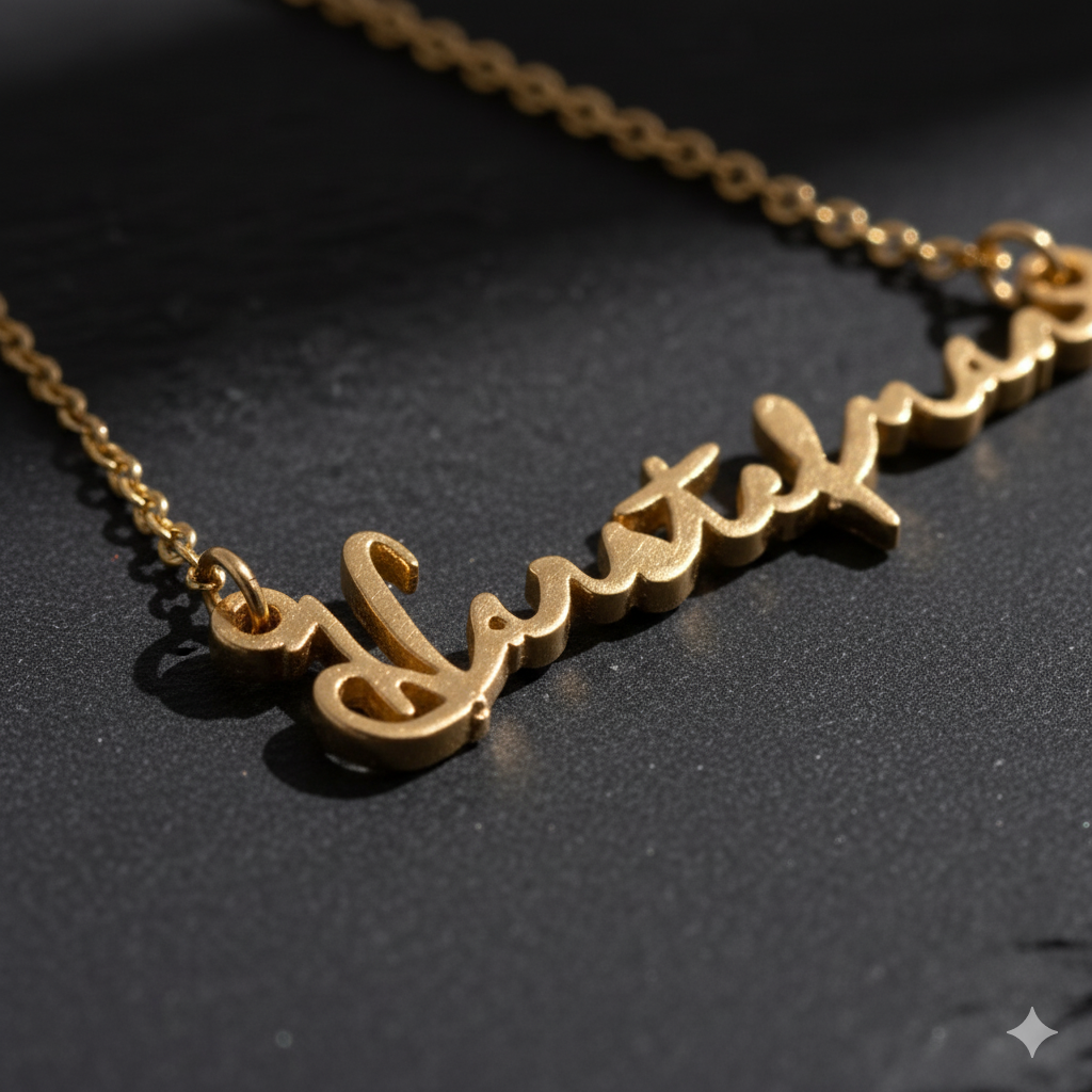 Classic Vogue Name Pendant Necklace