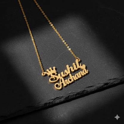 Regal Pendant Necklace With Royal Crown