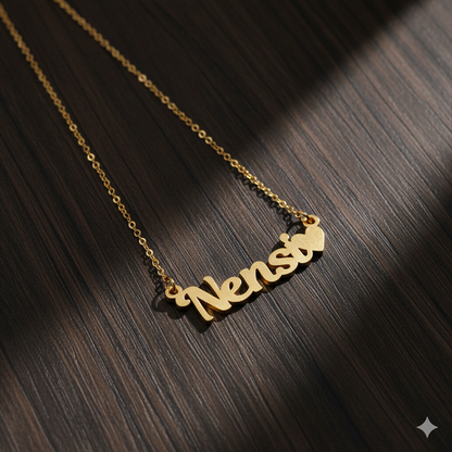 Stylish Name Necklace With Heart Symbol