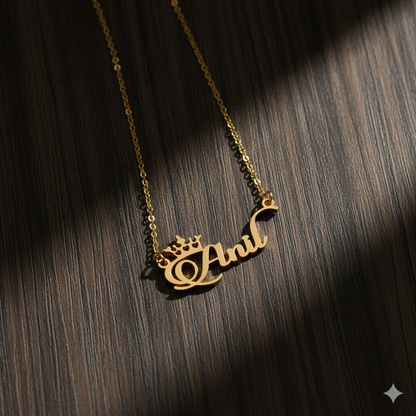 Customized Pendant With Name And Crown