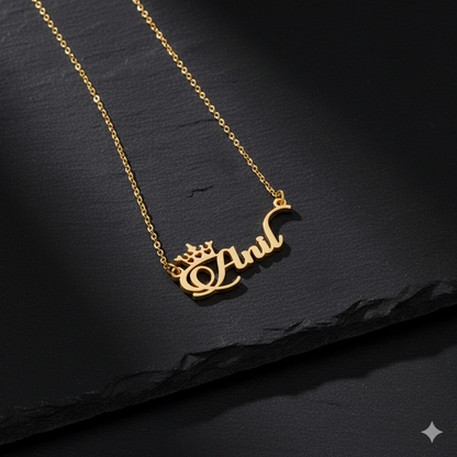 Customized Pendant With Name And Crown