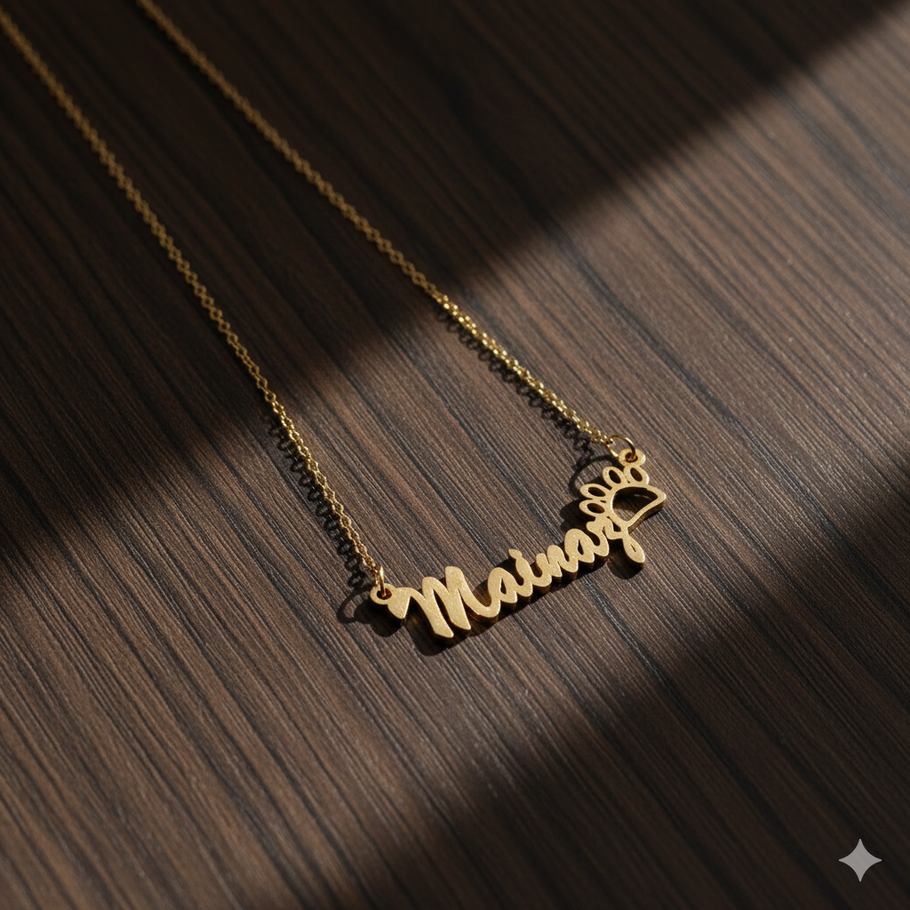 Customized Necklace With Paw