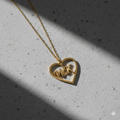 Customized Heart Shape Pendant Necklace