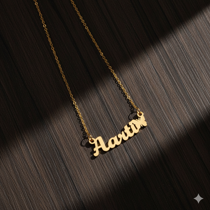 Elegant Name Pendant Necklace With Butterfly Charm