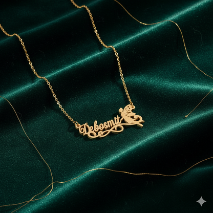 Stunning Necklace With Angel Charm