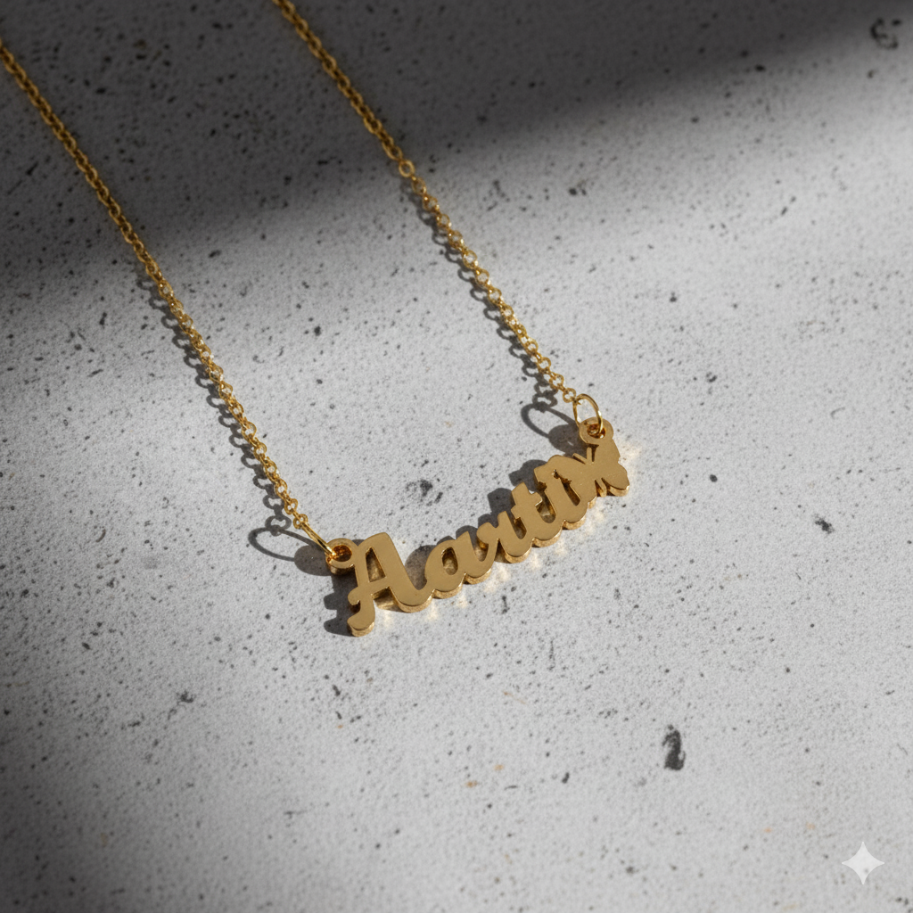 Elegant Name Pendant Necklace With Butterfly Charm