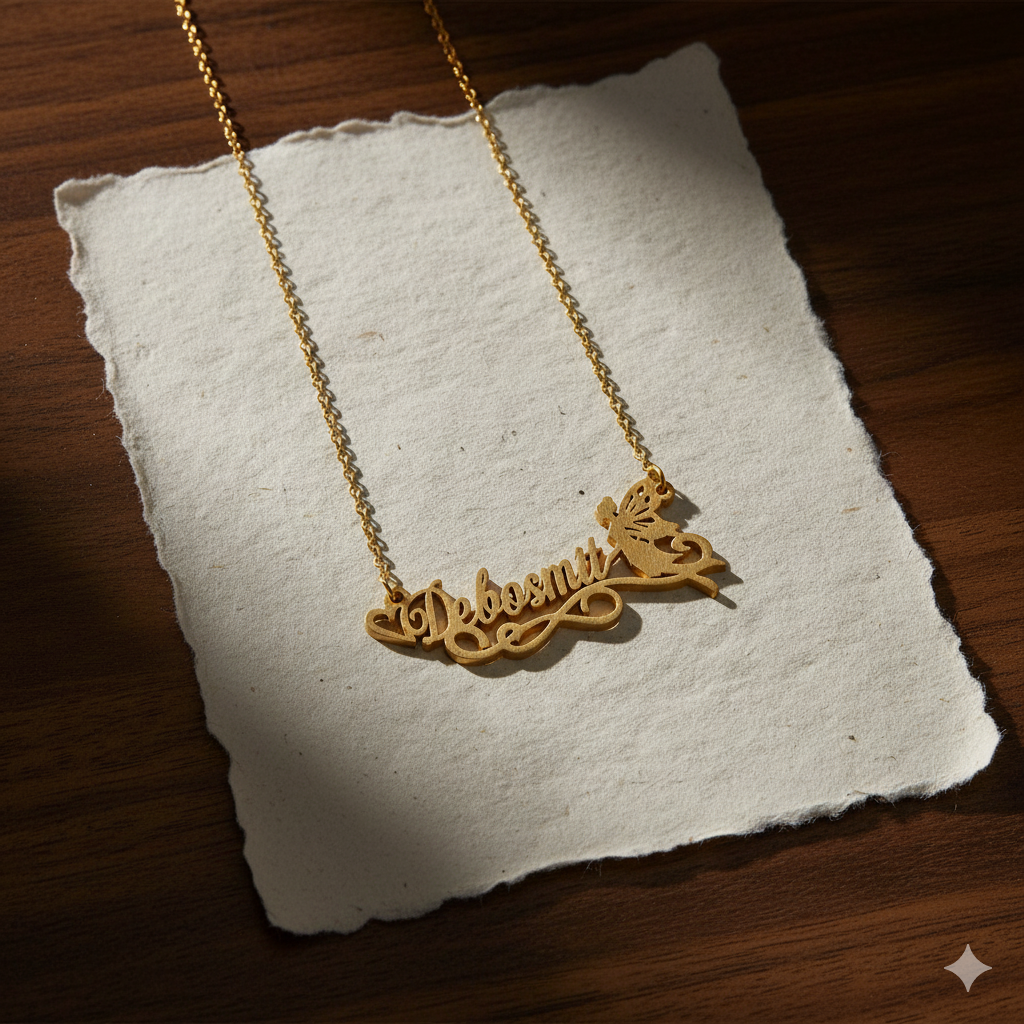 Stunning Necklace With Angel Charm