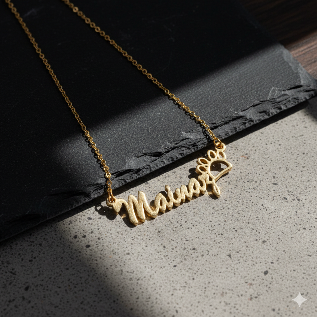 Customized Necklace With Paw