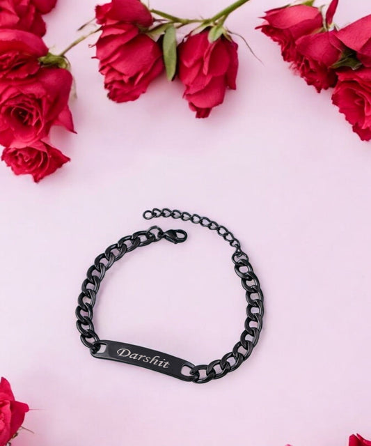 Sleek Black Men's Bracelet