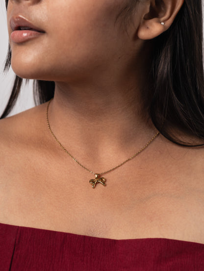 Classic Bow Charm Necklace