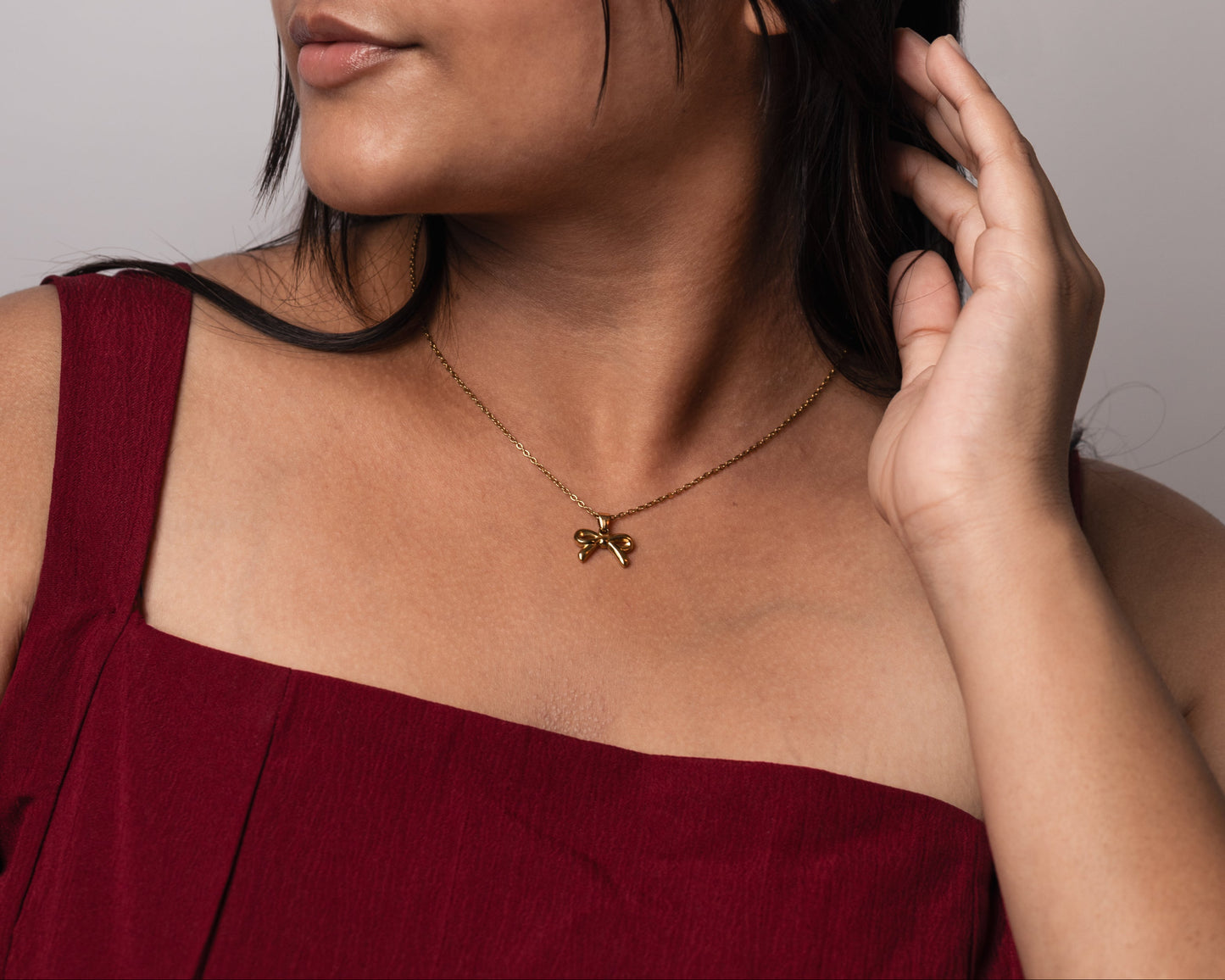 Classic Bow Charm Necklace