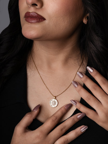Astra Sun Medallion Necklace