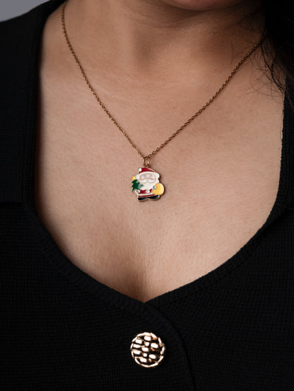 Santa Spark Charm Necklace – Christmas Luxe
