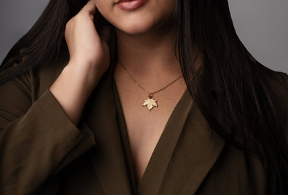 Sylva Gold Leaf Pendant – Quiet Luxury