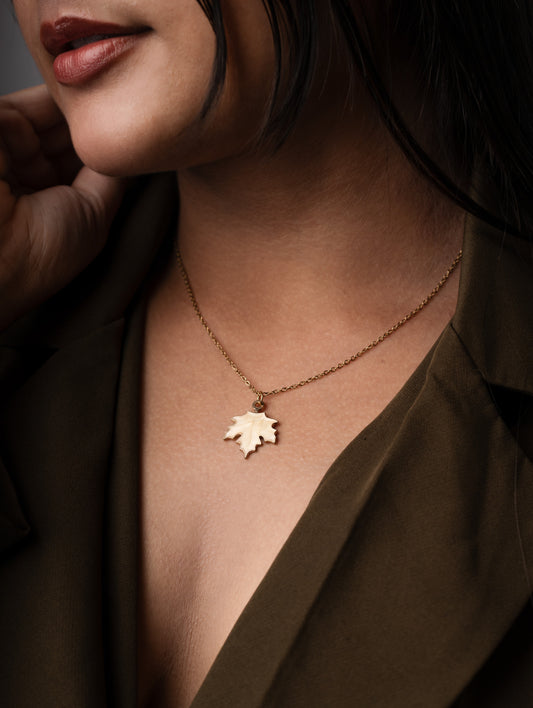 Sylva Gold Leaf Pendant – Quiet Luxury