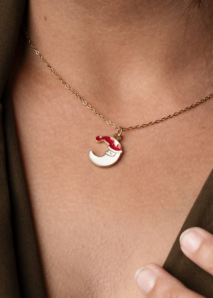 Celestial Santa Moon Necklace