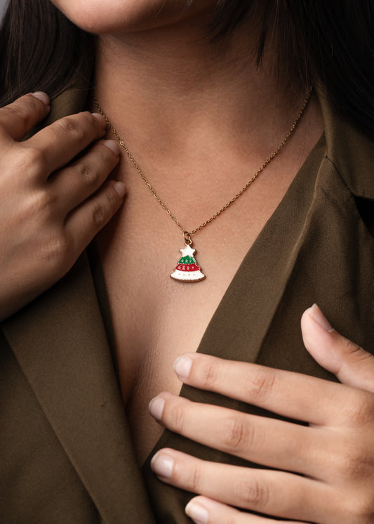 Evergreen Grace Festive Pendant Necklace