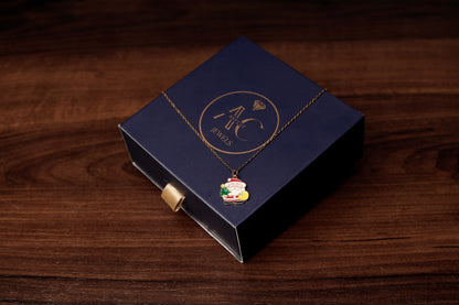 Santa Spark Charm Necklace – Christmas Luxe