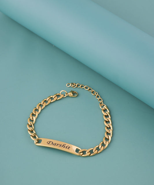 Sleek Gold Men's Bracelet