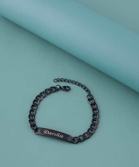 Sleek Black Men's Bracelet