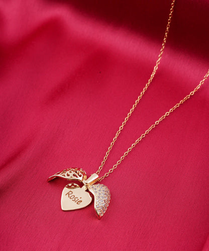 Personalized Gold Heart Pendant Necklace