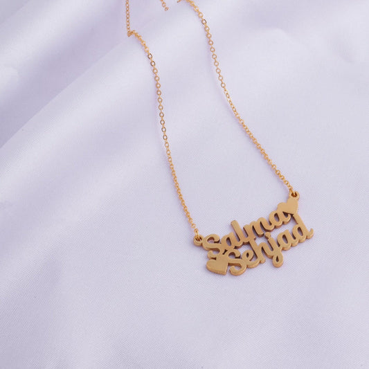 Glamorous Name Necklace With Heart