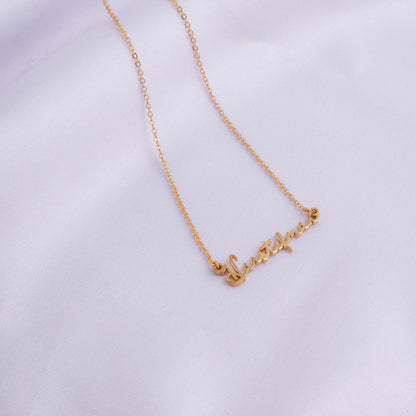 Classic Vogue Name Pendant Necklace