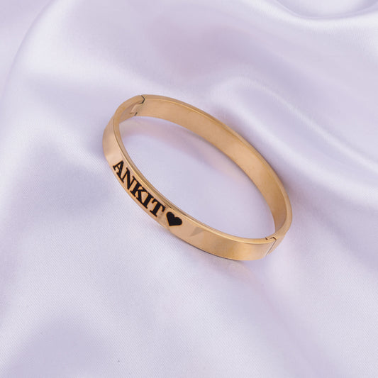 Personalized Gold Cuff Bracelet